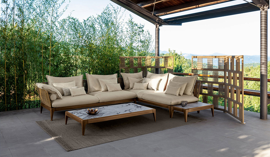 Уличный модульный диван Cruise Teak, Talenti