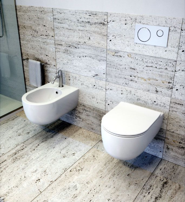 Подвесной унитаз Milady безободковый с сиденьем, Olympia Ceramica
