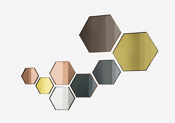 Настенное зеркало Visual hexagonal 