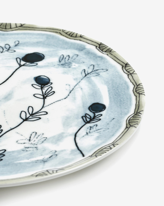 Набор из 2-х тарелок Plate Mirtillo Tea Midnight Flowers by Marni, Serax