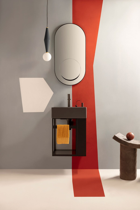 Настенное зеркало Opi с полкой, Ceramica Globo