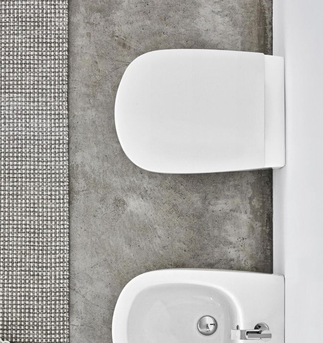 Напольный унитаз Ovvio Rimless Floor-Mounted Toilet безободковый, NIC Design