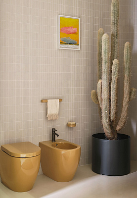 Напольное биде Smile Mini Back to Wall One Hole Bidet  Напольное биде Smile Mini Back to Wall One Hole Bidet