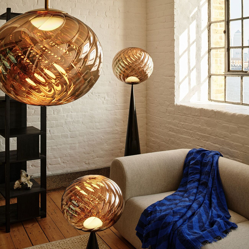 Подвесной светильник Whirl Large Gold, Tom Dixon