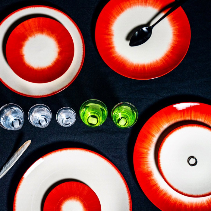 Блюдце Plate, 17.5, Dé Off-White/Red by Ann Demeulemeester, Serax