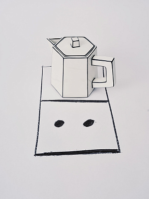 Заварочный чайник Tea pot white-black Carte Blanche 