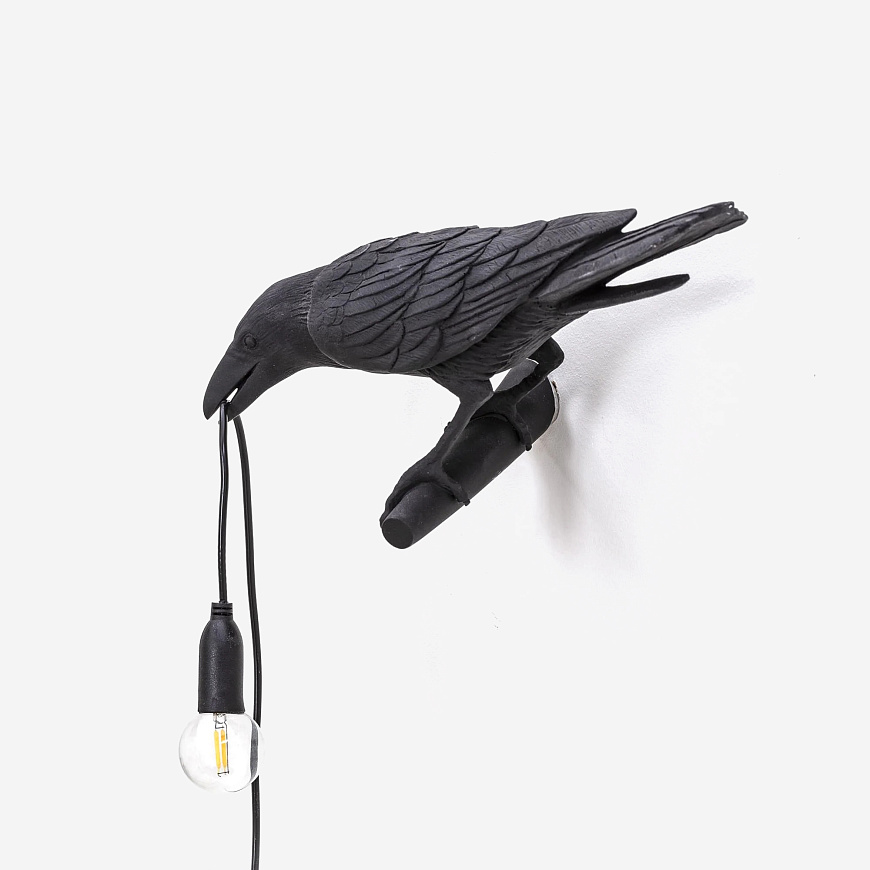 Настенный светильник Bird Looking Left Black, Seletti