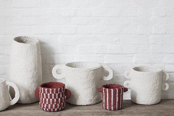 Кашпо Pot M Paper Mache Earth Beige by Marie Michielssen 