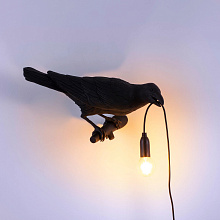 Настенный светильник Bird Looking Right Black, Seletti