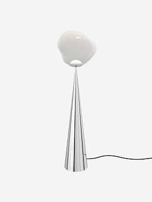 Торшер Melt Cone Fat Opal/Silver LED 