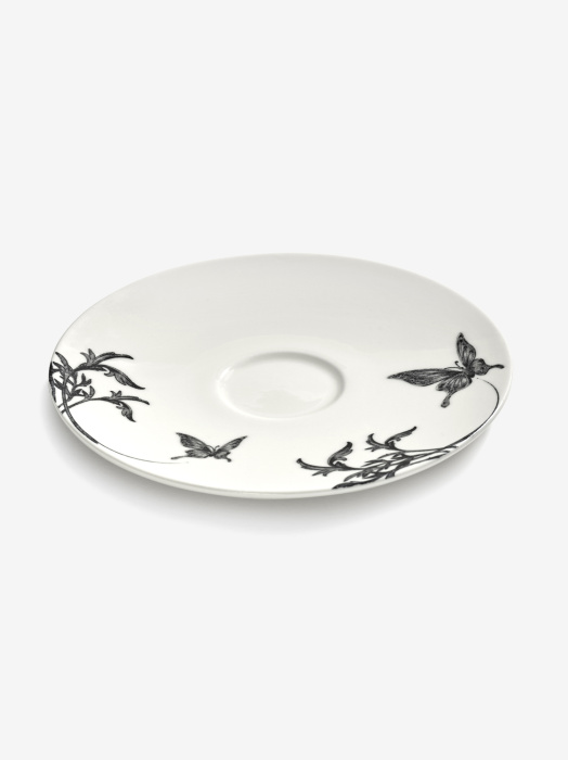 Кофейное блюдце Serax Saucer cappuccino cup butterfly white - black ballet Unity, Serax