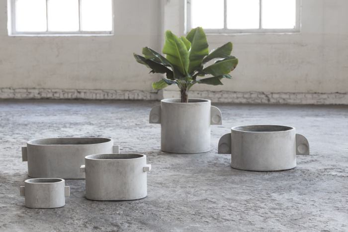 Кашпо Flowerpot Oval Grey by Marie Michielssen, Serax