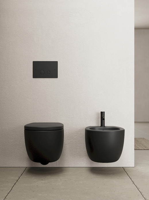 Подвесной унитаз Milk Rimless Wall-Hung Toilet безободковый, NIC Design