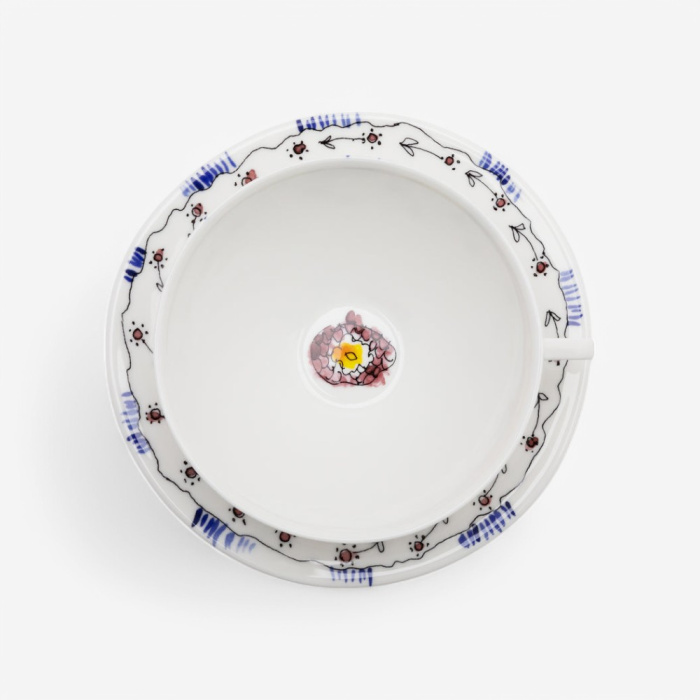 Чайный набор из 6 предметов Tea Set 6 Pieces Anemone Midnight Flowers, Serax