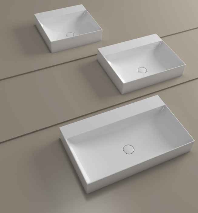 Подвесная раковина T-Edge Le Lastre квадратная, Ceramica Globo
