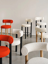Полубарный стул Fat Wood 65cm Grey, Tom Dixon