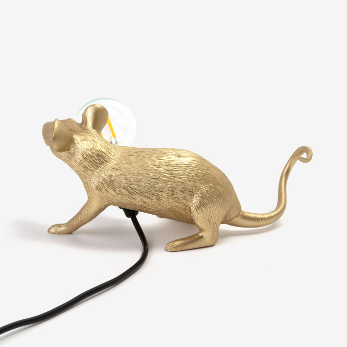 Настольный светильник Mouse Lamp Lop Lying Down Gold, Seletti