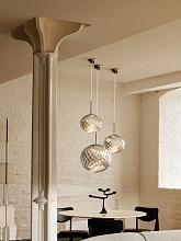 Подвесной светильник Whirl Medium Silver, Tom Dixon
