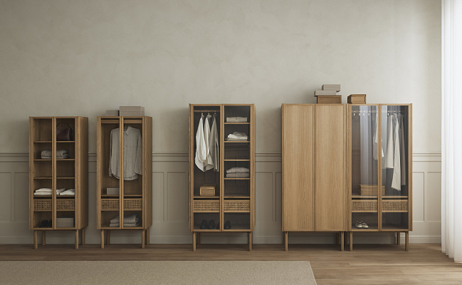 Стеллаж Bolia Cana Wardrobe w. glass doors 