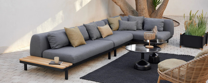 Угловой уличный диван Space Compact, Cane-Line