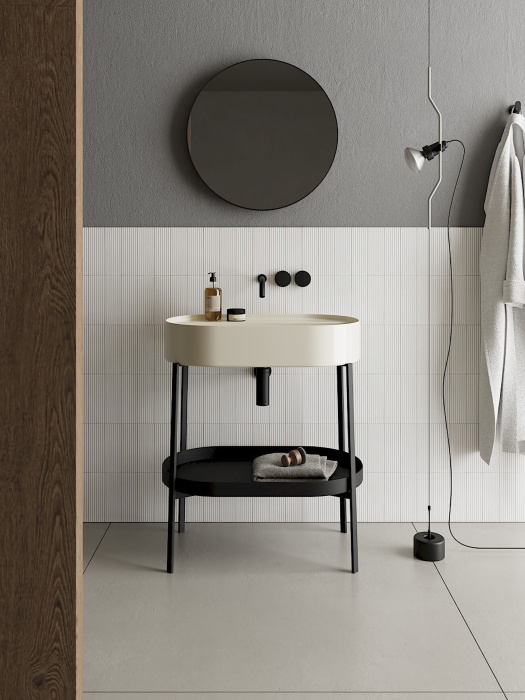 Накладная раковина со стальной конструкцией Consolle Washbasin, NIC Design