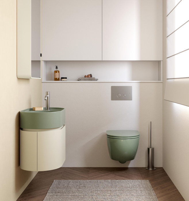 Накладная раковина без перелива Mini Living Moon Ovale, NIC Design