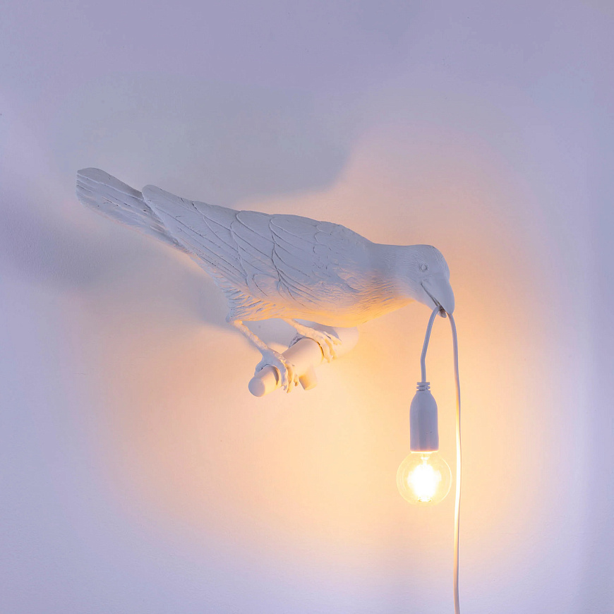 Настенный светильник Bird Looking Right White Outdoor, Seletti