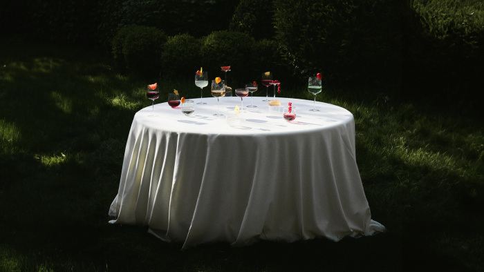 Набор из 4-х бокалов для красного вина Red Wine Glass Anemone Vaniglia Midnight Flowers by Marni, Serax