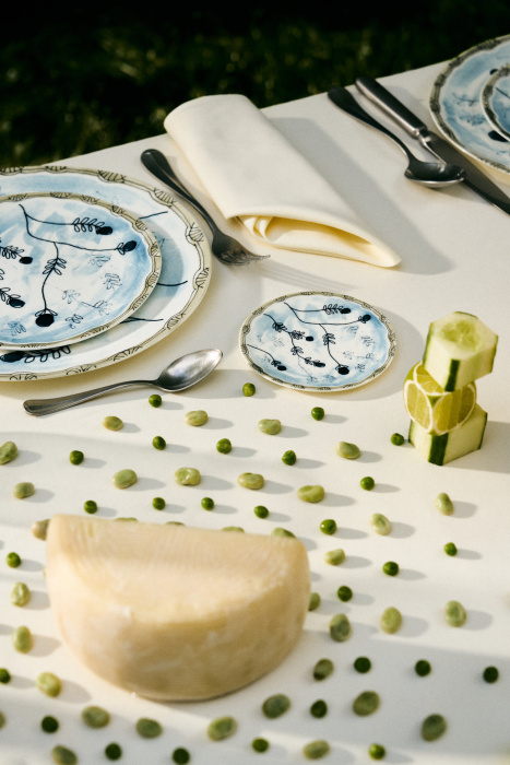 Набор из 2-х тарелок Plate Mirtillo Tea Midnight Flowers by Marni, Serax