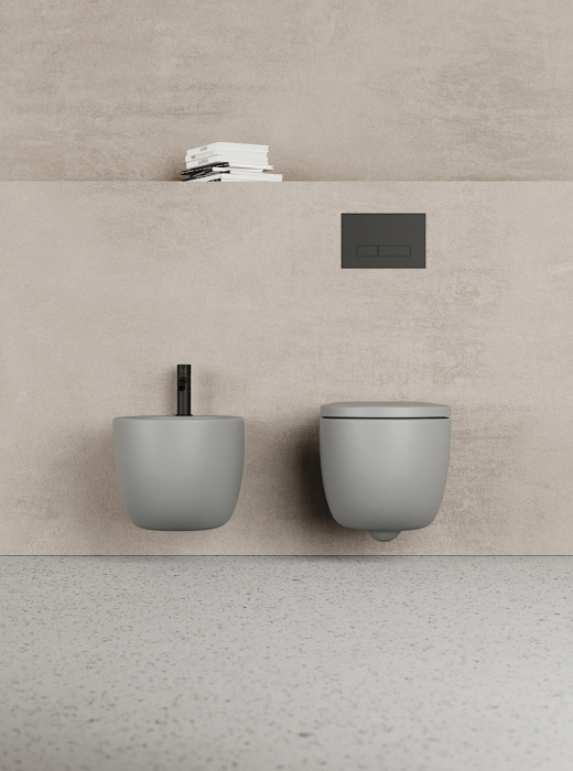 Подвесной унитаз Milk Rimless Wall-Hung Toilet безободковый, NIC Design