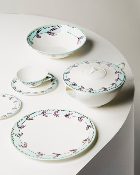 Набор из 2-х тарелок Plate Blossom Milk Midnight Flowers by Marni, Serax