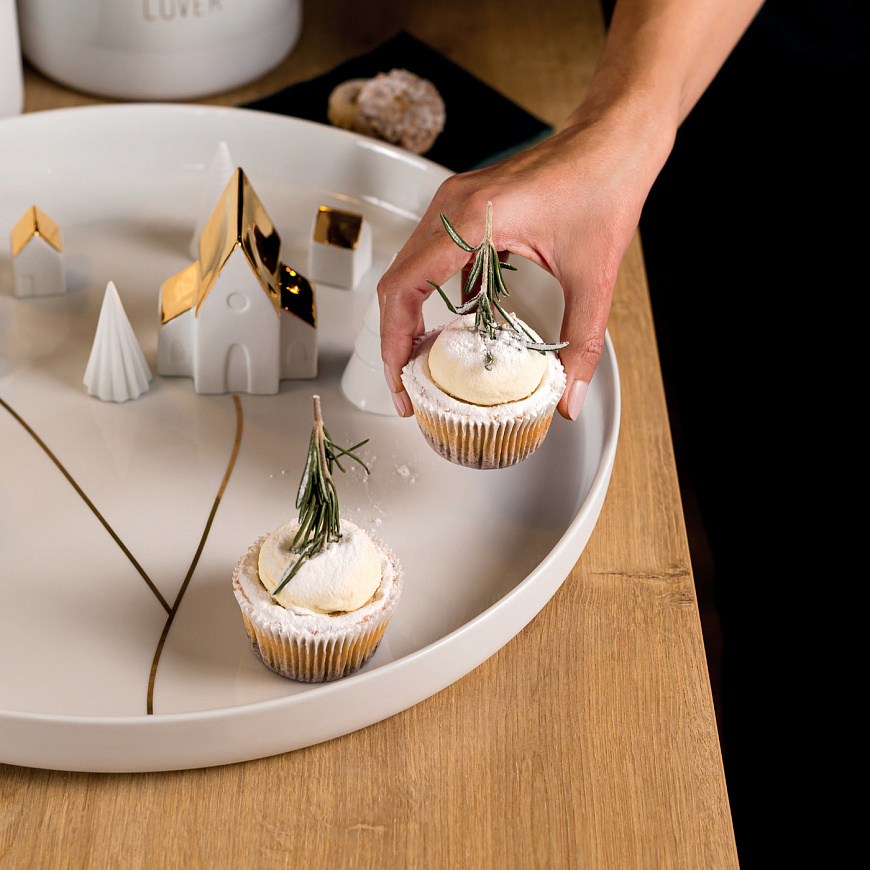 Поднос декоративный Porcelain Stories Christmas – Village tray, Räder