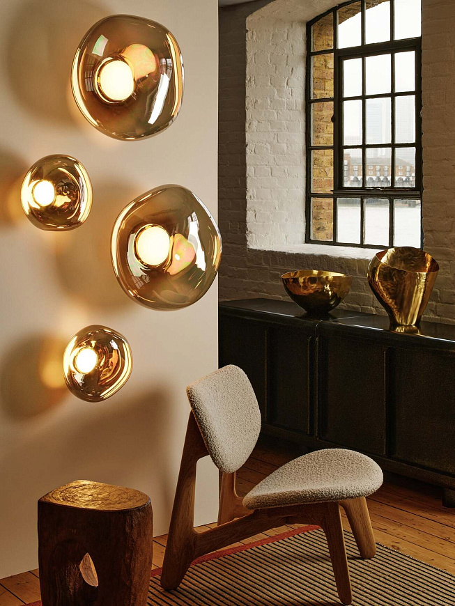 Настенный/Потолочный светильник Melt Mini LED Surface Gold, Tom Dixon