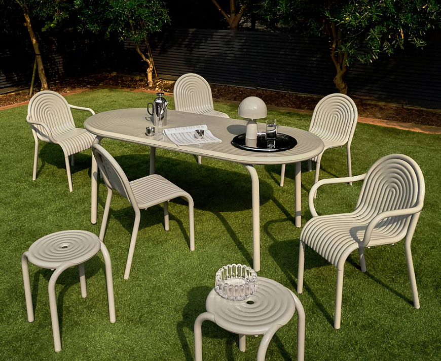 Стол Groove Obround Putty, Tom Dixon