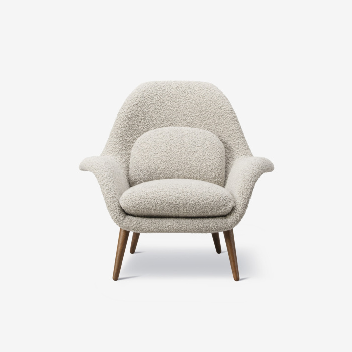 Обеденное кресло Swoon Dining Armchair Wood Base, Fredericia