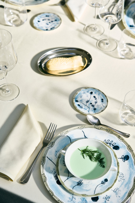 Набор из 2-х тарелок Plate Mirtillo Tea Midnight Flowers by Marni, Serax