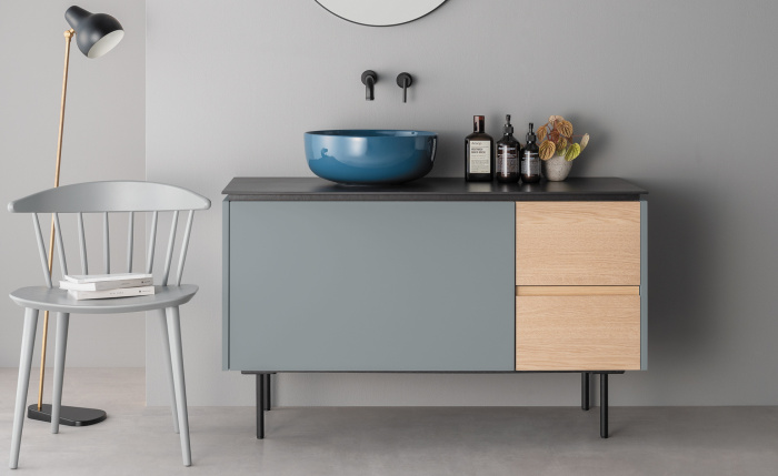 Накладная раковина без перелива Era On Top Bowl Ø45, Cielo