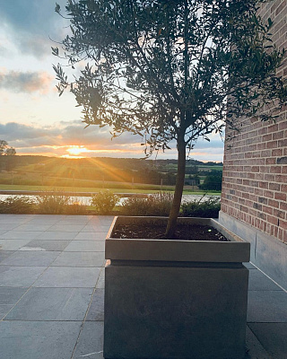 Кашпо Planter Square Grey 