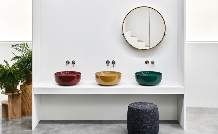 Накладная раковина без перелива Era On Top Bowl Ø45, Cielo