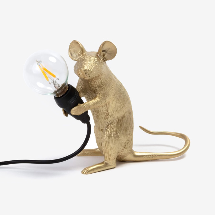 Настольный светильник Mouse Lamp Mac Gold, Seletti