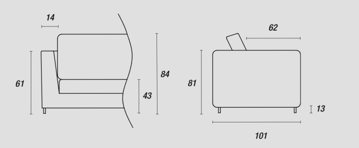 Диван Elliot, Ditre Italia