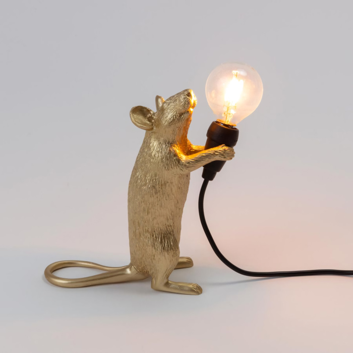 Настольный светильник Mouse Lamp Step Gold, Seletti