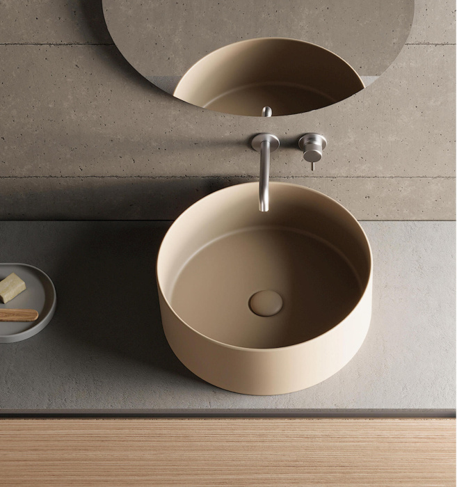 Накладная раковина без перелива Ovvio Tondo Washbasin, NIC Design