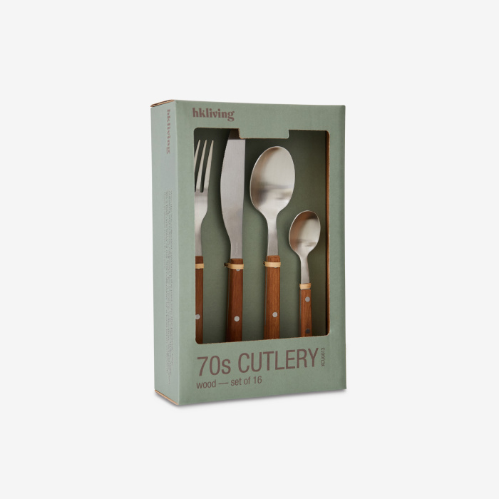 Набор столовых приборов 70s cutlery: wood – set of 16, HKliving