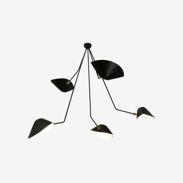 Подвесной светильник Five-Arm Curved Spider Ceiling Lamp, Serge Mouille