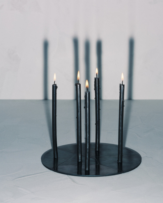 Подсвечник Candle holder blue steel Candelabra, Serax