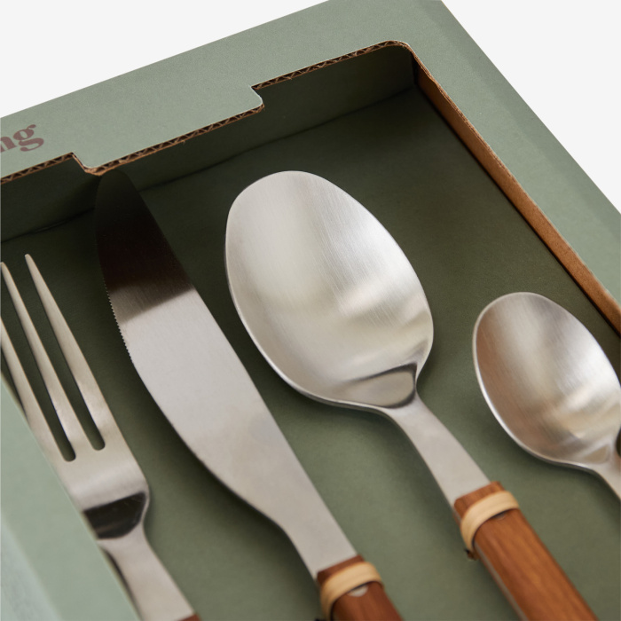 Набор столовых приборов 70s cutlery: wood – set of 16, HKliving