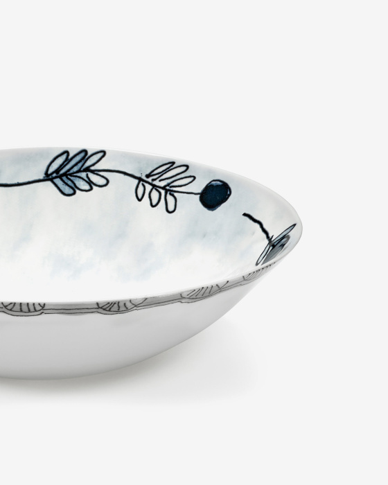 Набор из 2-х глубоких чаш Low Bowl L Mirtillo Tea Midnight Flowers by Marni, Serax
