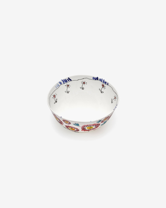 Набор из 2-х глубоких чаш Bowl L Anemone Milk Midnight Flowers by Marni, Serax