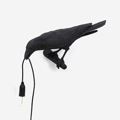 Настенный светильник Bird Looking Left Black 
